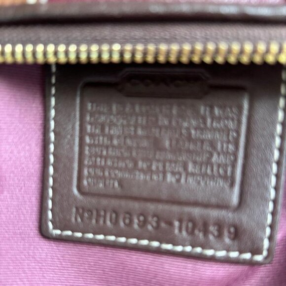 COACH Signature Patchwork Multicolor Canvas Leather Suede Shoulder Bag Crossbody - Picture 11 of 11